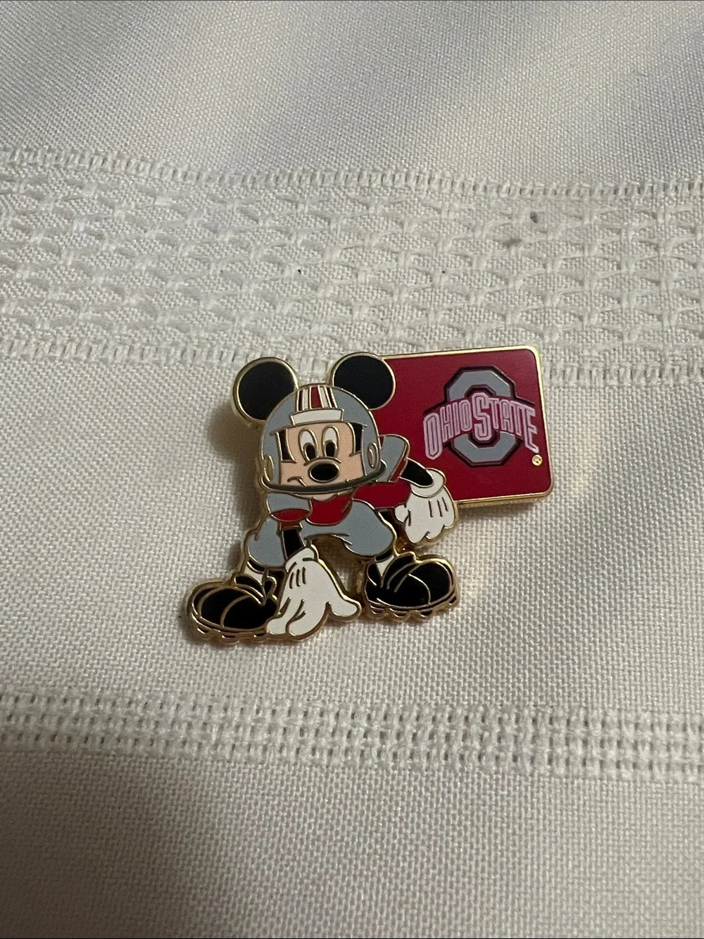 Ohio State Kids Enamel Mickey Mouse Football Pin